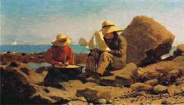 Winslow Homer The Boat Builders oil painting picture